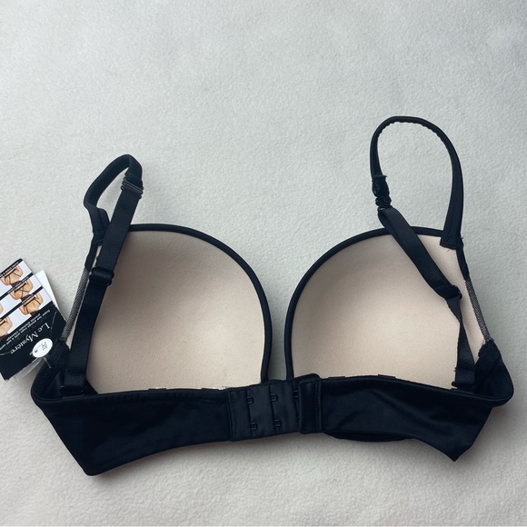 NWT New Le Mystere Black and Nude Infinite Possibilities Plunge Bra Size 32C - Picture 4 of 5